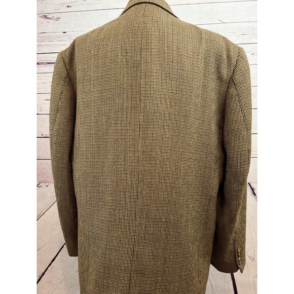 Oscar de la Renta Blazer Sport Coat 42R 42 Regular 100% Wool Lined Herringbone - Picture 7 of 12